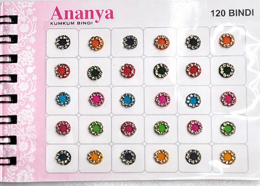 Mini Multicolour kumkum Bindi Book | 120 Pieces