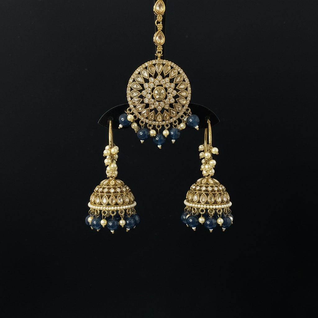 Centered Jhumka - White Background