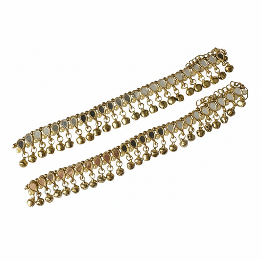 Mirror Stone Jhanjhar Anklet - Enhanced
